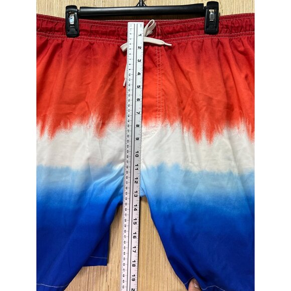 Old Navy - Men's Swim Short Printed Swimsuits - Red/Blue/White - Extra Large - Picture 5 of 16